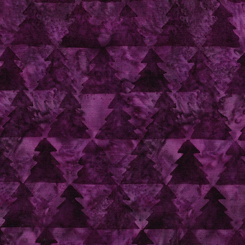 Island Batik IB 122016490 Vino Triangle Tree Plum Pudding Dark Purple Pink Fuchsia Berry Mauve Red Forest Pine Tonal Christmas Wine image 1