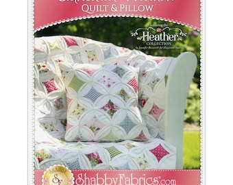 CATHEDRAL WINDOW - Quilt & Pillow Pattern in Heather by Shabby Fabrics SF49877