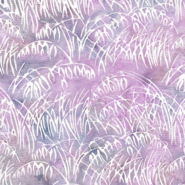 Island Batik - IB 122006830 - Light Opal Wheat Aries Field - Lavender Fields - Deep Dark Indigo Blue Rich Purple Violet Periwinkle Grass