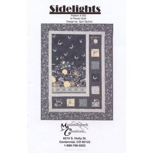 SIDELIGHTS Quilt Pattern - Kari Nichols - Mountainpeek Creations 302 - Panel Fast Easy Big Block Asian Japanese Theme Simple Beginner