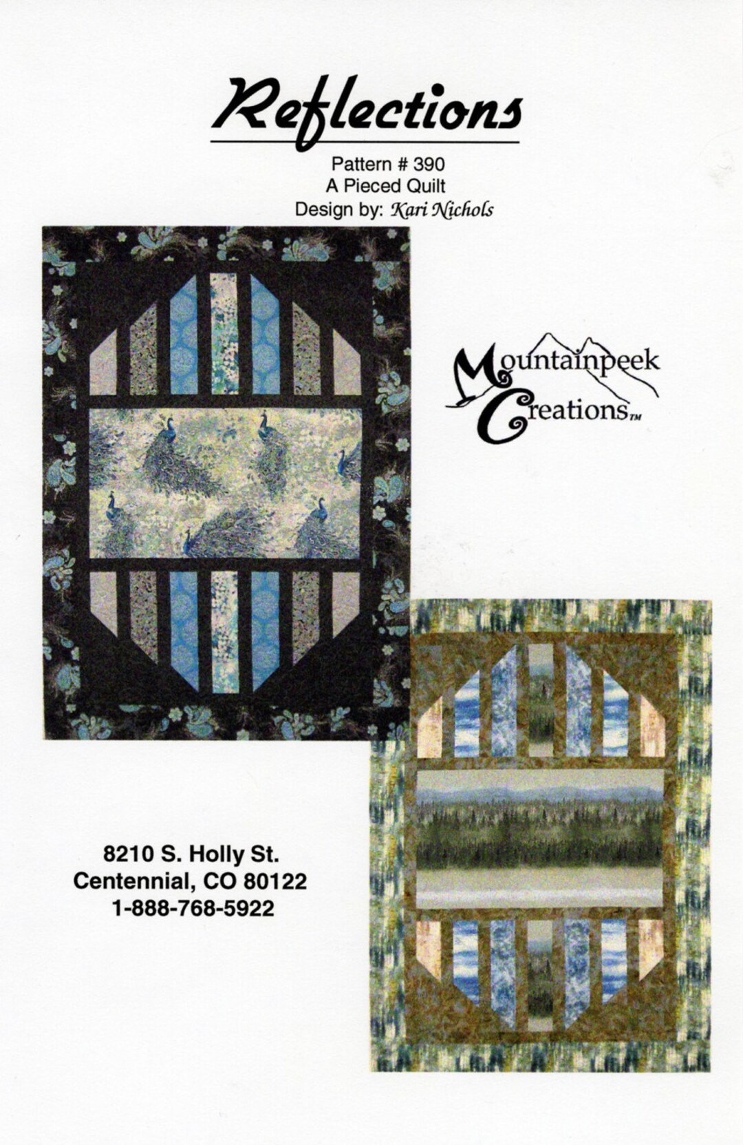 REFLECTIONS Quilt Pattern by Kari Nichols for Mountainpeek