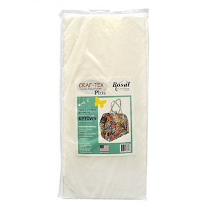 UPTOWN BAG - 8&quot; X 17&quot; Rectangles (x2) Precut Bosal Bottoms Craft-Tex Plus Double Sided Fusible Interfacing - Auntie&#39;s Two AT650 - 493-UPT