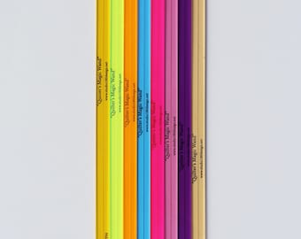 QUILTER'S MAGIC WAND Tool Ruler - Deb Tucker - Studio 180 Design - DT04 - Lime, Light Pink, Beige - 1/2" X 12" High Precision Ruler