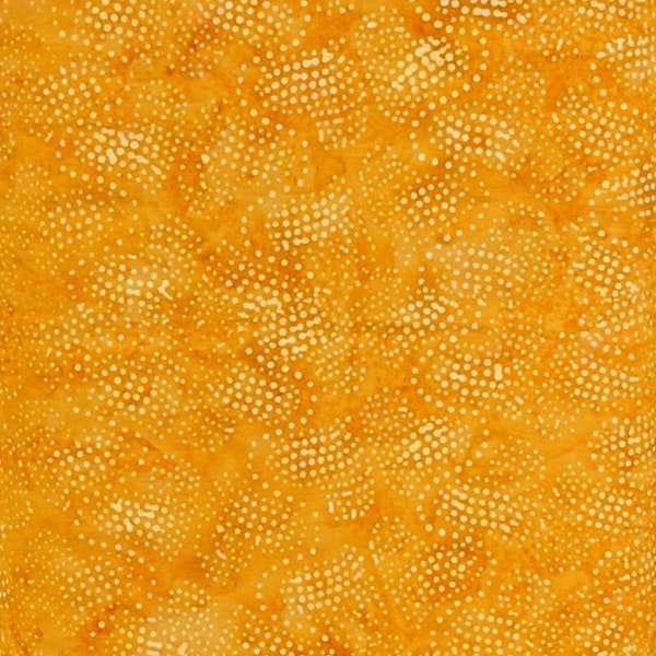 Island Batik - IB 112015201 - Cantaloupe Ribbon Hearts - Tickled Pink - Bright Deep Orange Golden Waves Dots Ribbons Blender Sunny Rich