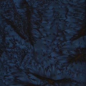 Island Batik - IB Storm - Brilliant Blues - Foundations Basics - Dark Blue Watercolor Fabric - Deep Navy Royal Ocean Midnight Moonstruck