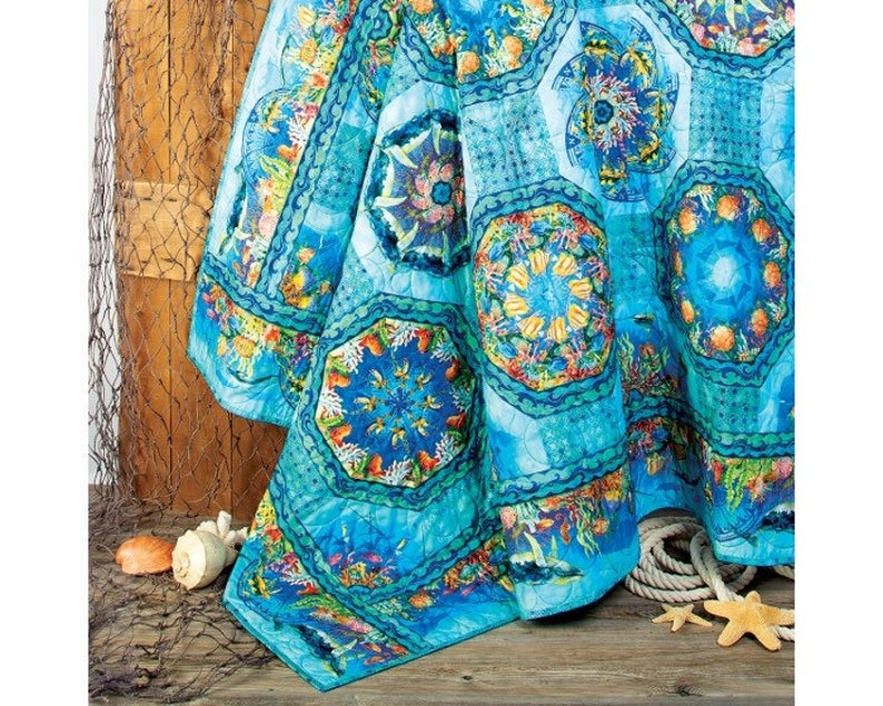 Calypso One Fabric Kaleidoscope Quilt Pattern By Jason Yenter Etsy