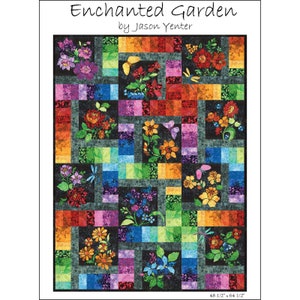 ENCHANTED GARDEN B.O.M. Pattern - Jason Yenter - In The Beginning Fabrics - ITBGBDP - Florigraphix 4 Batiks Rainbow