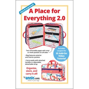 A PLACE For EVERYTHING 2.0 Sewing Pattern - byannie.com - Compartmental Organizer Pockets Zippered Removable Dividers Case Tote Bag Tools