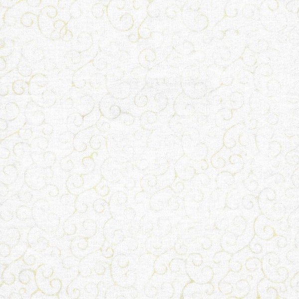 Island Batik - IB Flour - Neutrals - Swirls Curls Filigree Tonal White Ivory Tan Beige Blender Twirls Light