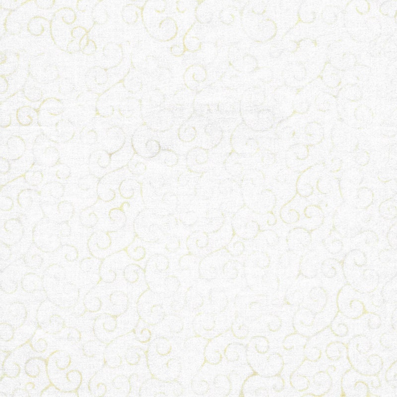 Island Batik - IB Flour - Neutrals - Swirls Curls Filigree Tonal White Ivory Tan Beige Blender Twirls Light
