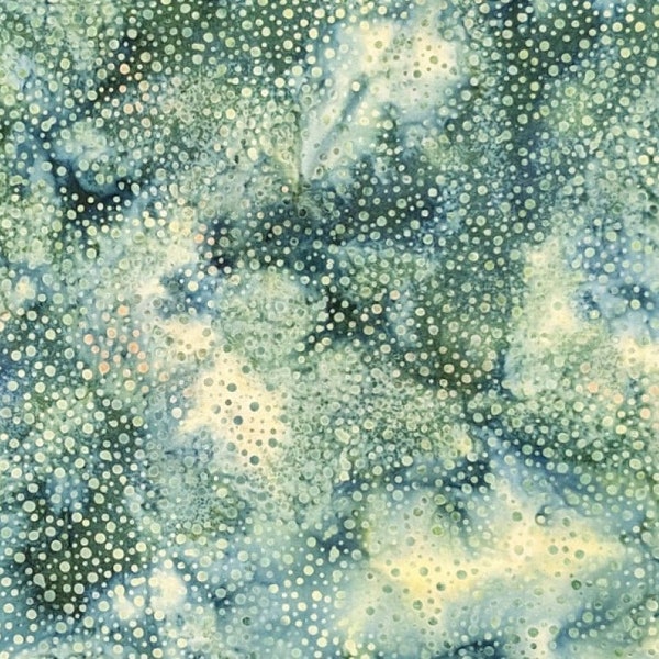 Hoffman California - 885-549 Celestials - Bali Dots - Watercolor Blender Batik Dot Fabric - Winter Cold Deep Dark Outer Space Nebula Galaxy