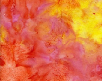 Island Batik - IB Sunset - Foundations Basics - Pink Orange Yellow Sunrise Easter Warm Happy Hot Blender Bright Watercolor Sunny Evening Sun