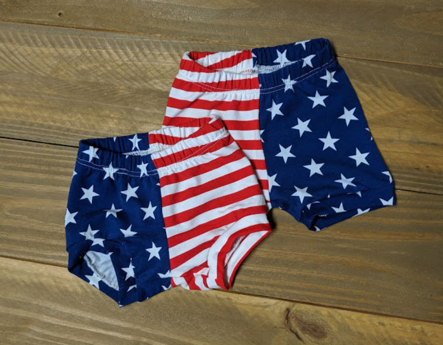 Fourth of July Bummies Shorties Diaper Cover Shorts Soft Cotton Lycra…