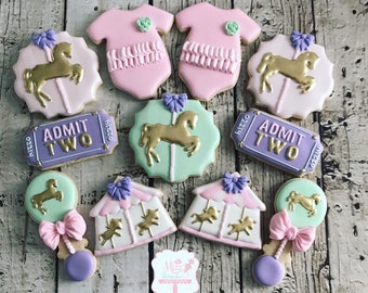 Gender Reveal Baby Shower Cookies Etsy