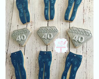 Denim Cookies Etsy
