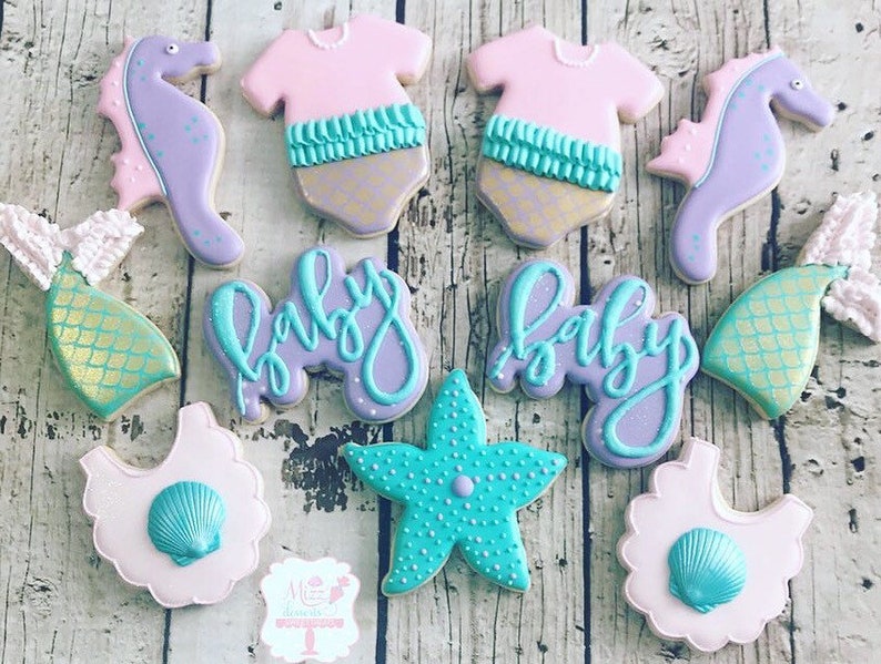 Mermaid Under The Sea Cookies Baby Shower Etsy