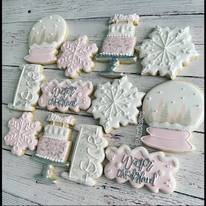 Winter ONEderland Birthday Sugar Cookies