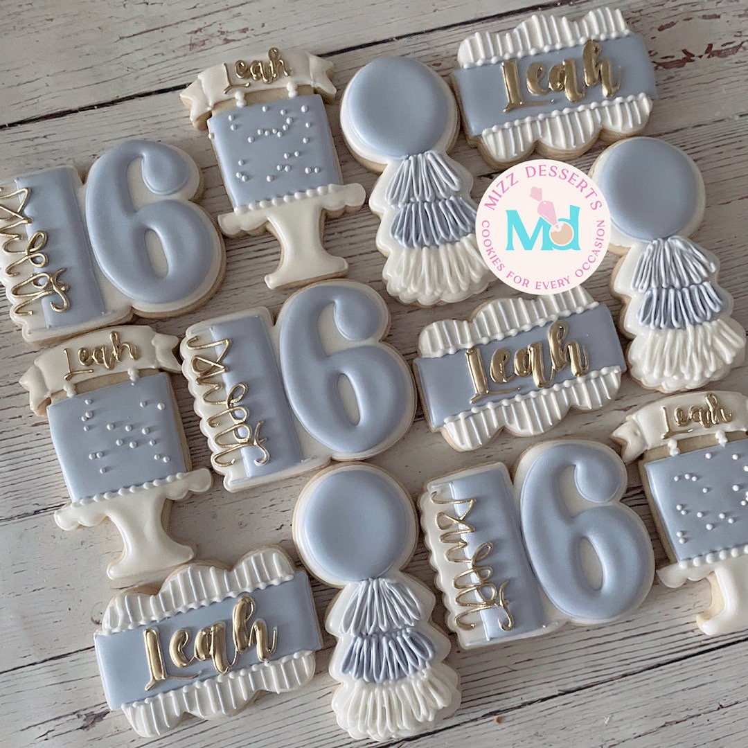 Sweet 16 Birthday Cookies - Etsy