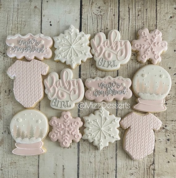 クッキー専門店ｃｈｅｚ－ｍｏｉ様 　　①オーダー専用ページ Baby Winter Wonderland Cookies - Etsy