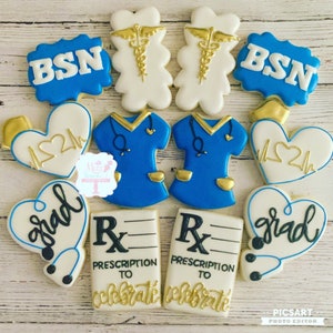 Nurse Graduation Cookies