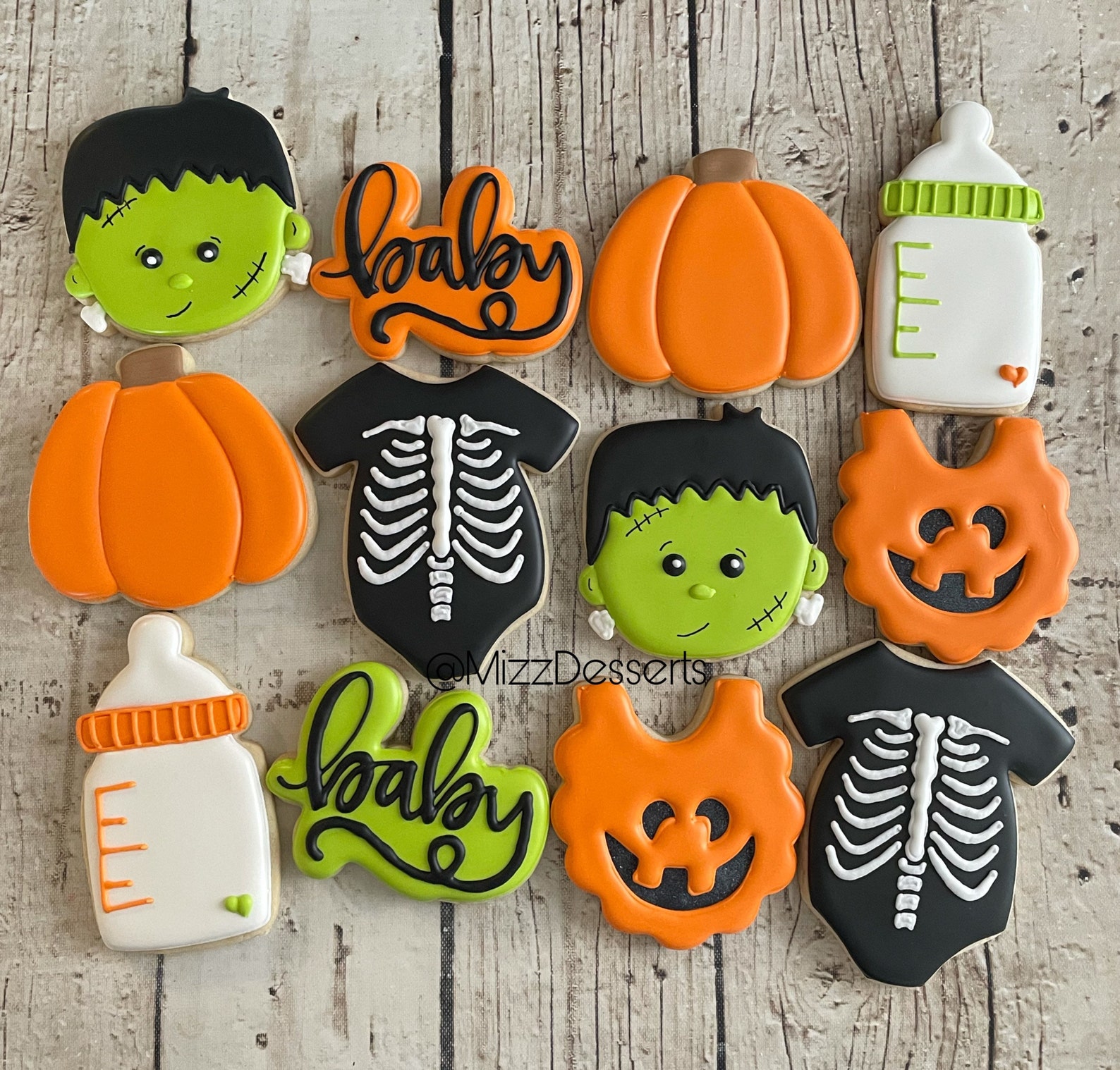 Halloween Baby Shower Cookies Etsy