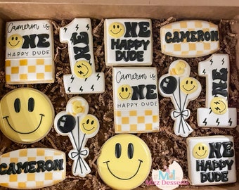 One Happy Dude Birthday Cookies