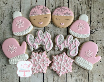 Winter Wonderland Baby Shower Cookies
