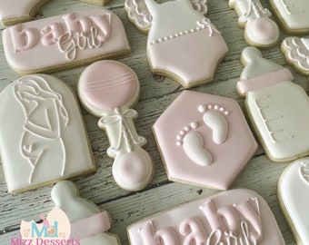 Baby Girl Baby Shower Cookies