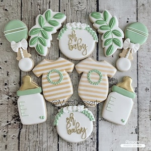 Baby Neutral Baby Shower Cookies