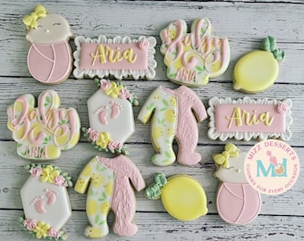 Lemon Baby Shower Cookies