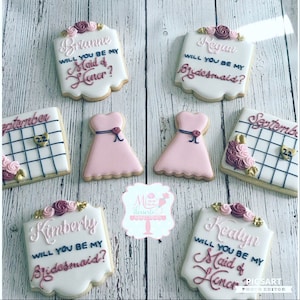 Will You Be My Bridesmaid Proposal Cookies