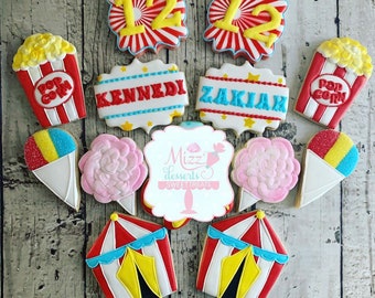 Circus/Carnival Sugar Cookies