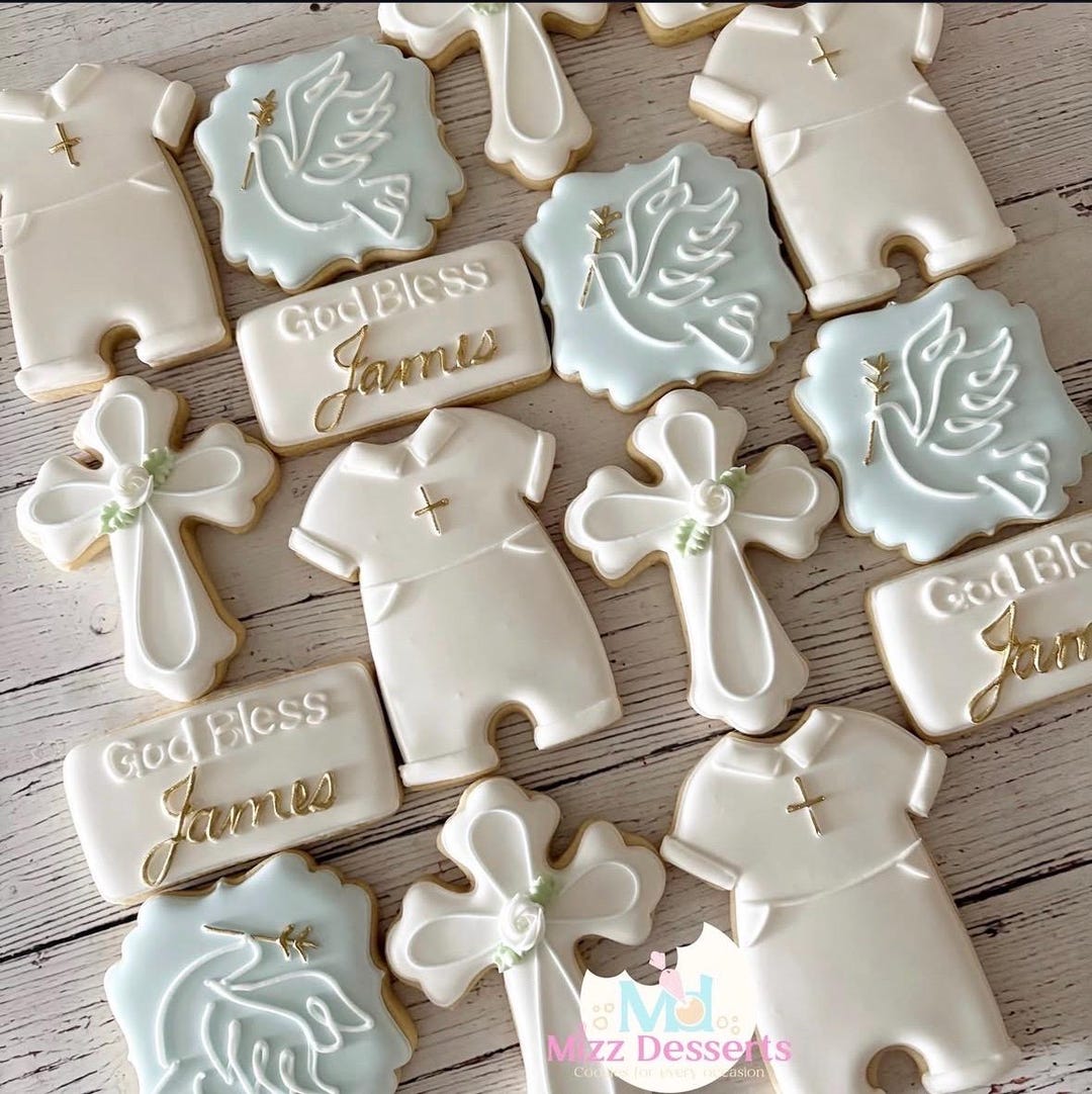 Baptism, Christening, Communion, Dedication Sugar Cookies - Etsy