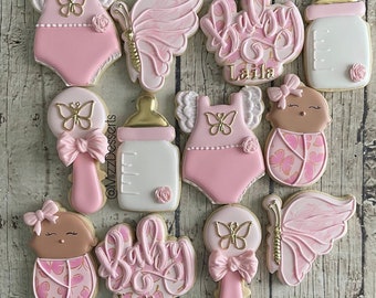 Butterfly Baby Shower Cookies