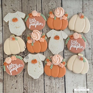 Little Pumpkin baby Shower Cookies image 2