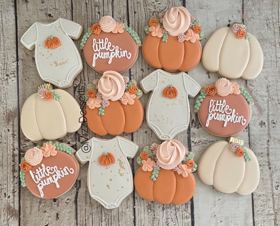 Little Pumpkin Baby Shower Cookies - Etsy