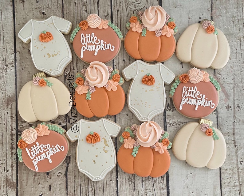 Little Pumpkin baby Shower Cookies image 1