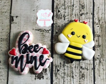 Bee Mine Valentines Day Cookies