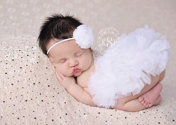 white newborn dress