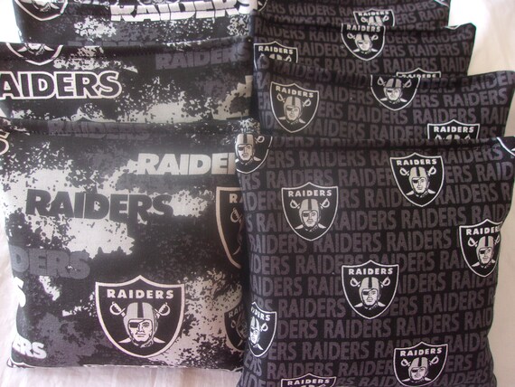 8 handmade from Oakland Raiders Fabric 8 ACA Regulation Cornhole Bags