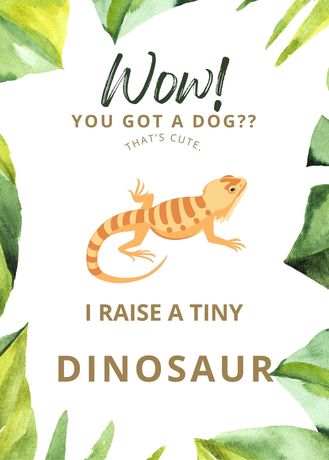 Bearded Dragon Printable - Etsy