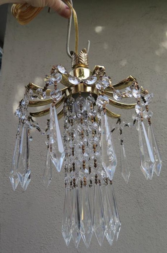 Palm Ceiling With Canopy Set Chain Lamp Brass Cha… - image 5