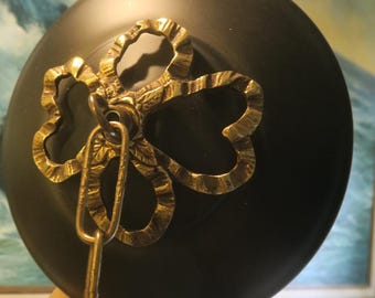 Ceiling Canopy BOW Ribbon Lamp Medallion 8" French Empire Vintage Brass baroque