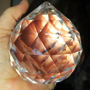 Super large Lamp Chandelier Crystal Cut Glass Prism Part Ball Rainbow Sparkle Suncatcher