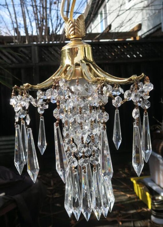 Palm Ceiling With Canopy Set Chain Lamp Brass Cha… - image 9