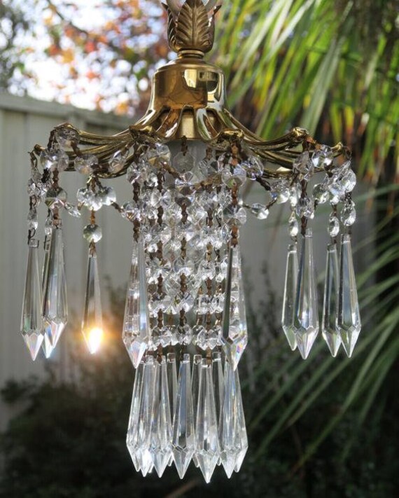 Palm Ceiling With Canopy Set Chain Lamp Brass Cha… - image 6