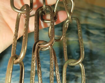 14 Feet Brass Plt Ornate Chain For Vintage Hanging Lamp Chandelier Swag Part
