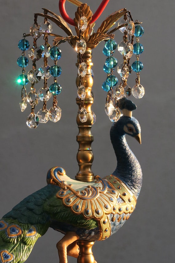 Art deco peacock lamp deals