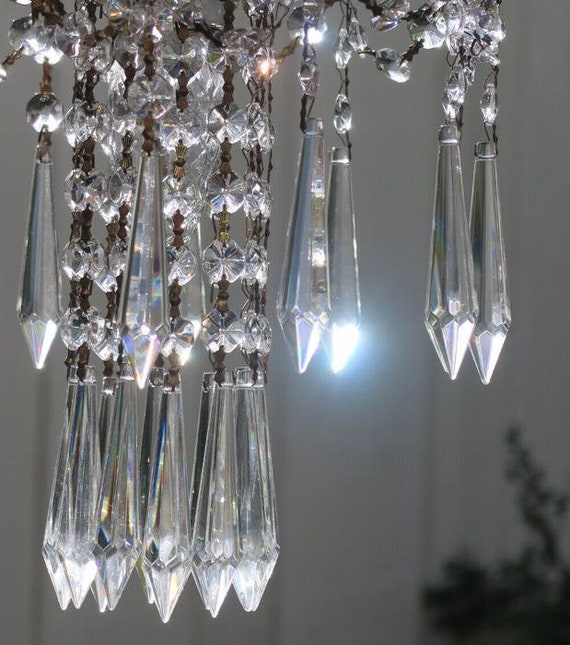 Palm Ceiling With Canopy Set Chain Lamp Brass Cha… - image 8