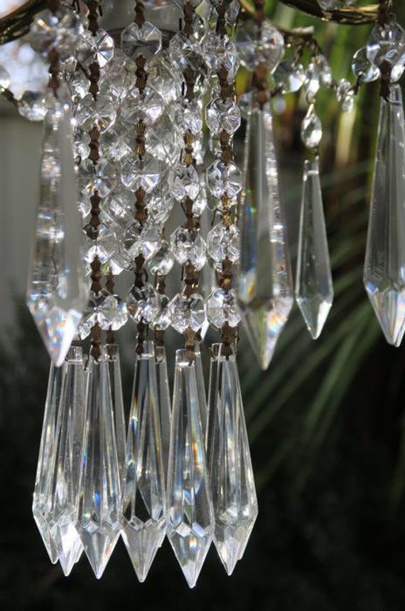 Palm Ceiling With Canopy Set Chain Lamp Brass Cha… - image 7